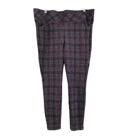 torrid Pants - Pixie Skinny Luxe Ponte High Rise Pants Herringbone Plaid Gray Size 2X Pockets